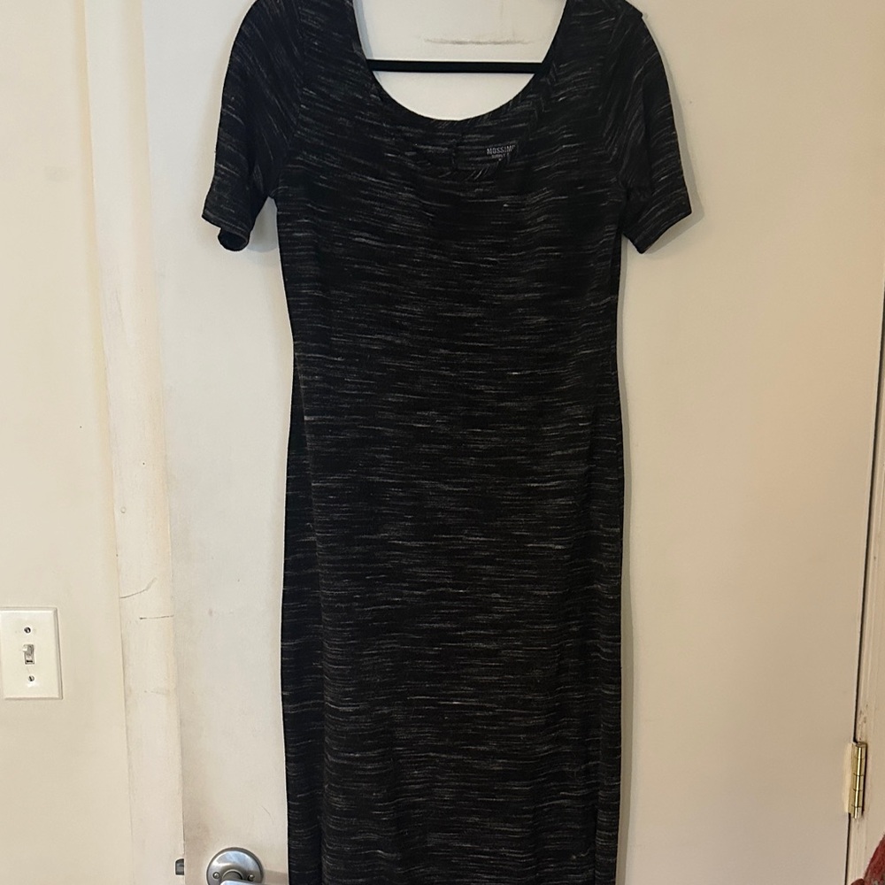 Mossimo Supply Co. Black and Gray Midi Dress